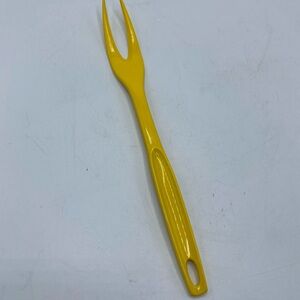 Foley Yellow Meat Fork Plastic Kitchen Vintage Utensil Farmhouse  Granny Core
